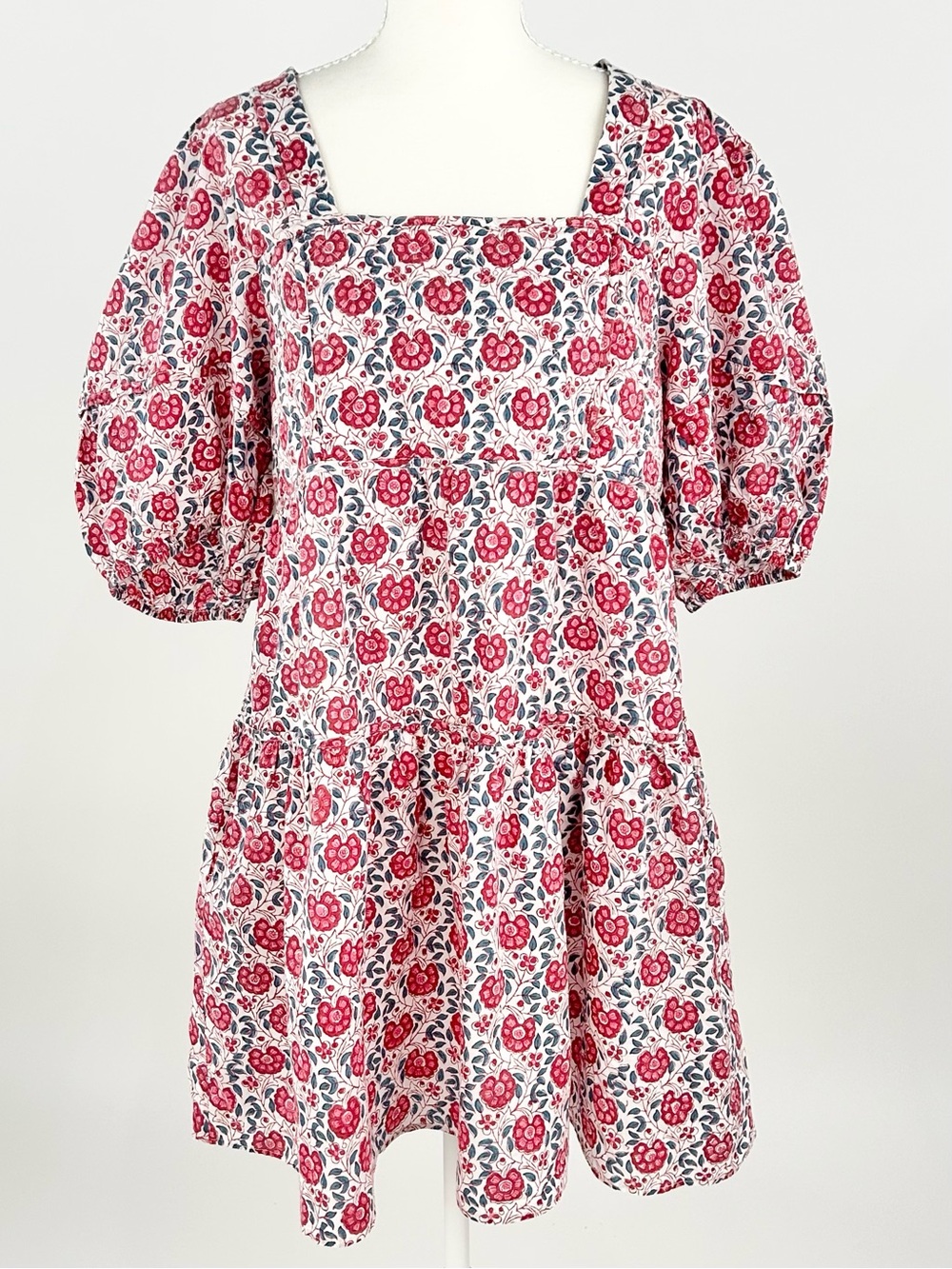 Anna Cate Harper Floral Mini Dress L Puff Sleeve Cottagecore Tuckernuck